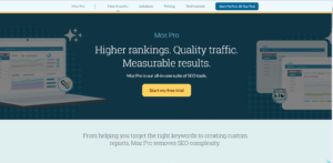 Moz Pro Free Trial: Higher Rankings, Quality traffic, Measurable results